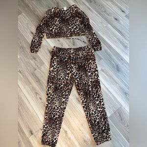 Leopard Print Two-Piece Set